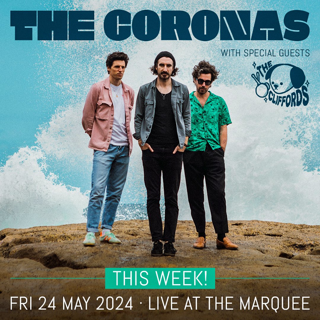 🎪 𝗧𝗛𝗜𝗦 𝗙𝗥𝗜𝗗𝗔𝗬 🎪 🎶The countdown is on to one of Irelands most loved live acts, @TheCoronas, coming to Cork this Friday joined by special guests @TheCliffordsIE ✨ 🎟️ Limited tickets | bit.ly/3RnT53w