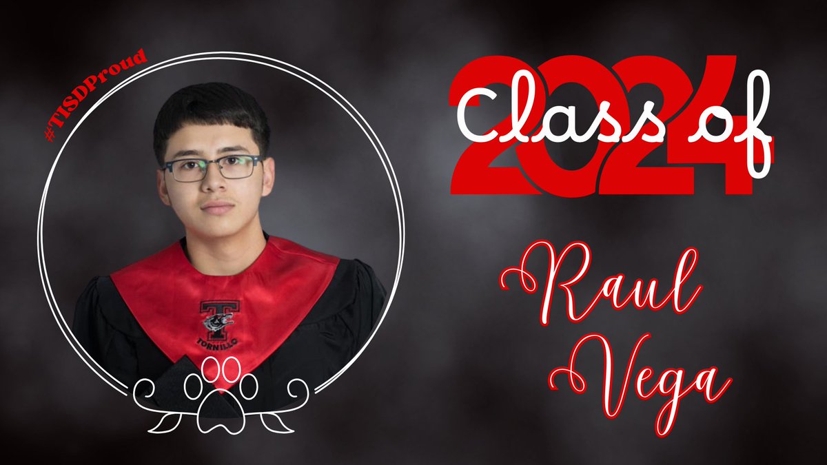 📢 Senior Spotlight 📢
Congratulations Mr. Raul Vega! 🎓🐾 #TISDProud