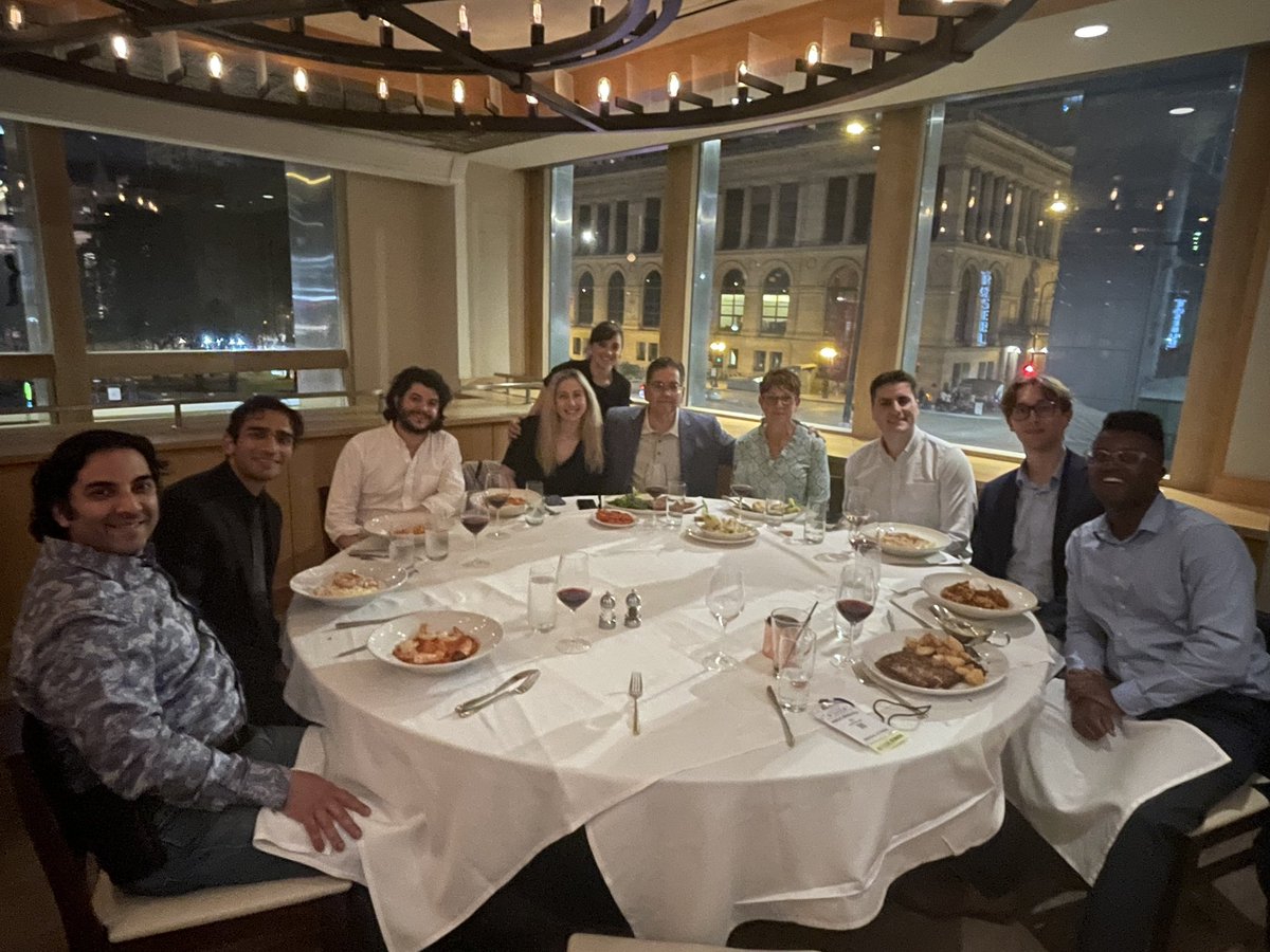 Our amazing med students (Amos Mwaura, Nick Wilson, & Dean Kennedy) & amazing residents (Liliya Benchetrit ‘25, Nicolette Jabbour ‘27, & Aneesh Patel, ‘25) celebrating after their presentations at the Combined Otolaryngology Spring Meetings (#COSM2024) in Chicago this past week.