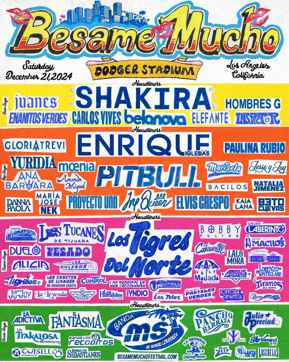 💋BESAME MUCHO FEST 2024💋 Register now for the Presale that starts Friday, May 24th, 10 AM PT. All tickets start at $19.99 down. besamemuchofestival.com