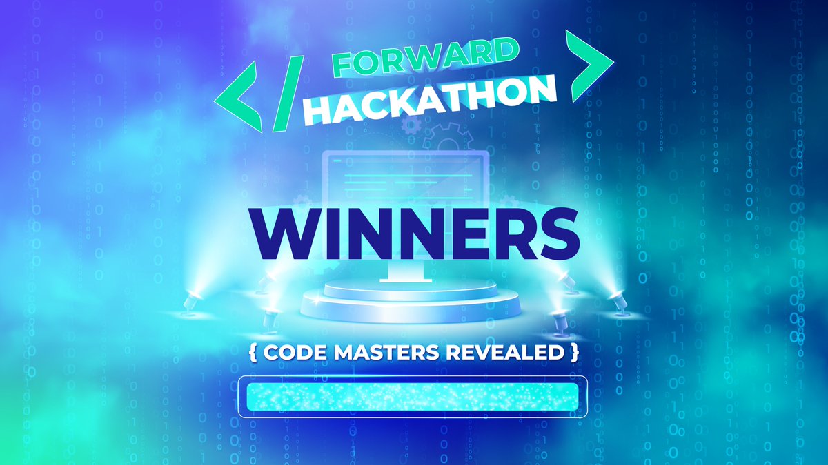 🏆 Code Masters Revealed! We’re thrilled to announce the champs of our first #ForwardHackathon at ITMO University. Big ups to our top coders: 1️⃣ MoreTech: Soulbound Token (ERC721) Template - $2,000 2️⃣ Ioob: Meme Referral Template - $1,500 3️⃣ Indian Spiders: Token Pre-sale