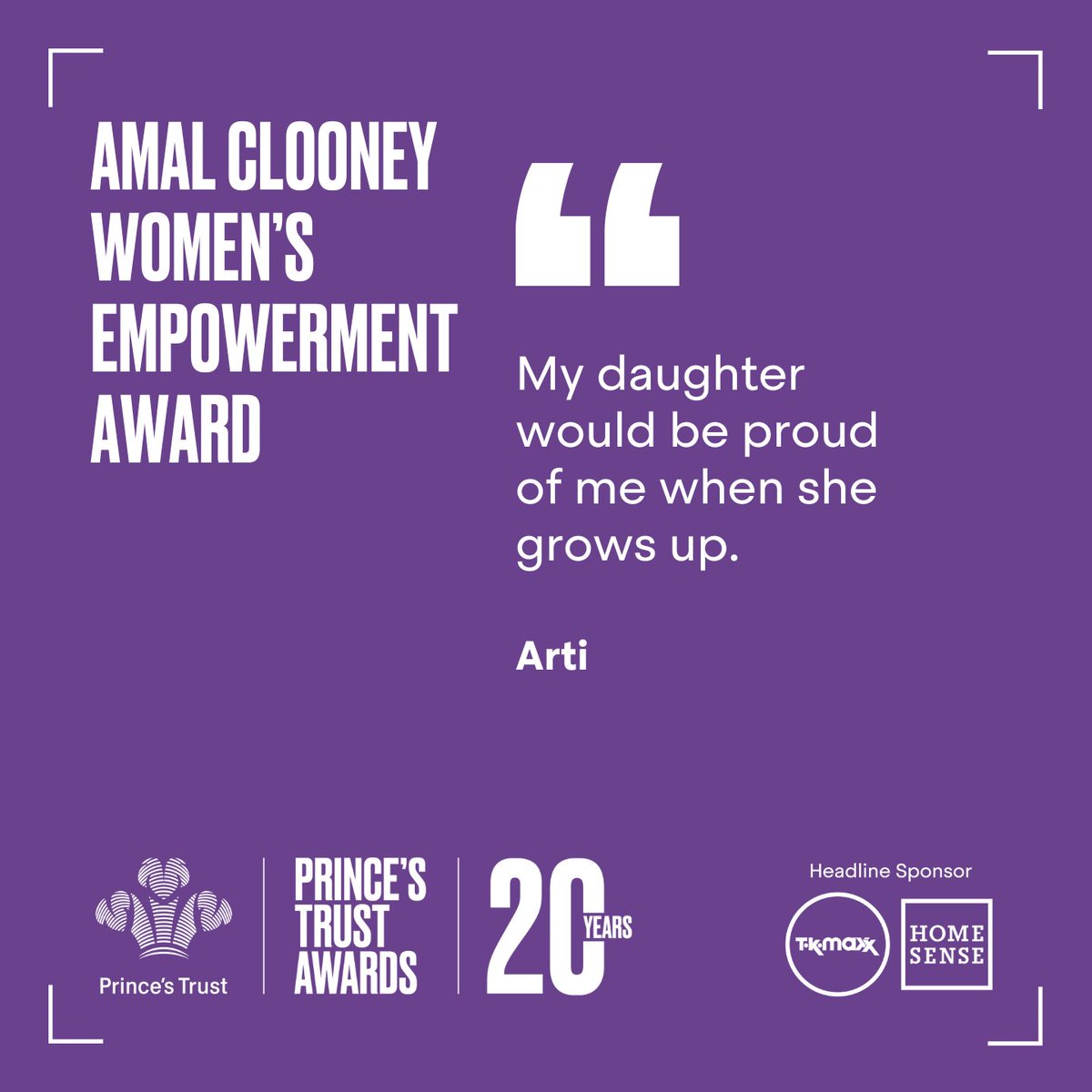 The Amal Clooney Women’s Empowerment Award, sponsored by @CTilburyMakeup, winner is Arti! 🏆 🎉 Supported by @KingsTrustInt, Arti has broken the mould to become one of the first pink rickshaw drivers in Uttar Pradesh, India, providing safe transport for other women.