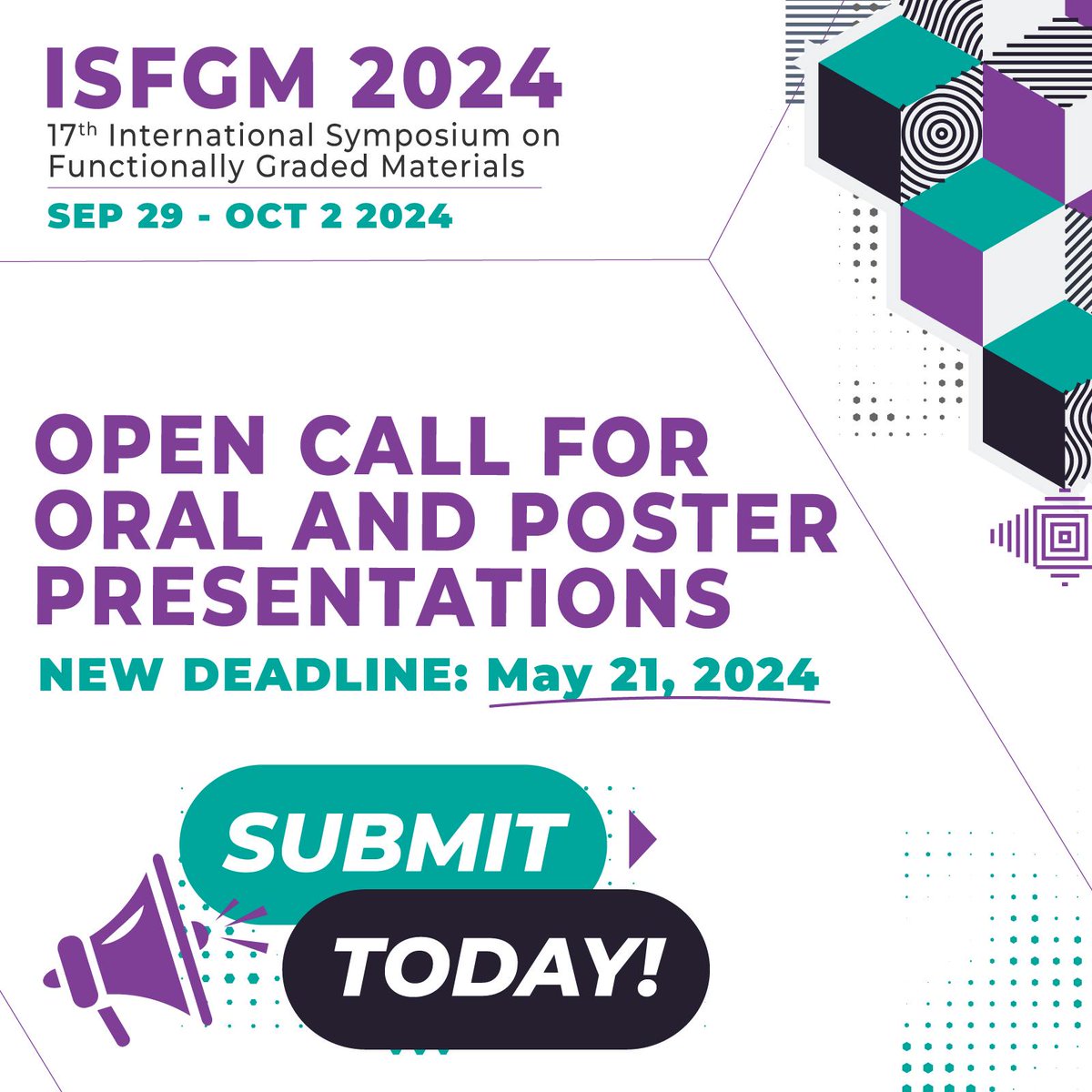 🚨 Last hours to submit your abstract for #ISFGM2024! 

🏅Our expert panel will evaluate all poster presentations. Be ready to snag one of these coveted awards:
🌟 3 Awards for Best Oral Presentations
🌟 3 Awards for Best Posters

+ events.inl.int/isfgm2024

 #inlnano #abstracts