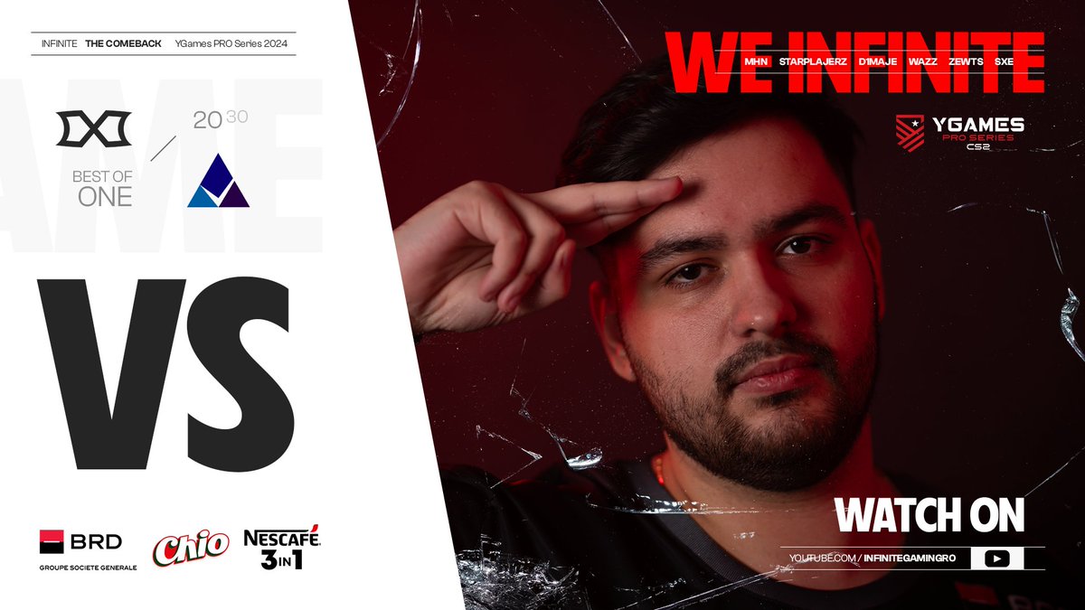 Infinite Gaming (@infiniteggro) on Twitter photo We are back on HLTV today against <a href="/Permittaesports/">Permitta eSports</a> in <a href="/YGamesSlovakia/">YGames Slovakia</a> Pro Series.
⏰ 20:30 EET
📺 youtu.be/1_RWM3pBig8
Hop on stream and show your support!
#WeINFINITE We are back on HLTV today against <a href="/Permittaesports/">Permitta eSports</a> in <a href="/YGamesSlovakia/">YGames Slovakia</a> Pro Series.
⏰ 20:30 EET
📺 youtu.be/1_RWM3pBig8
Hop on stream and show your support!
#WeINFINITE