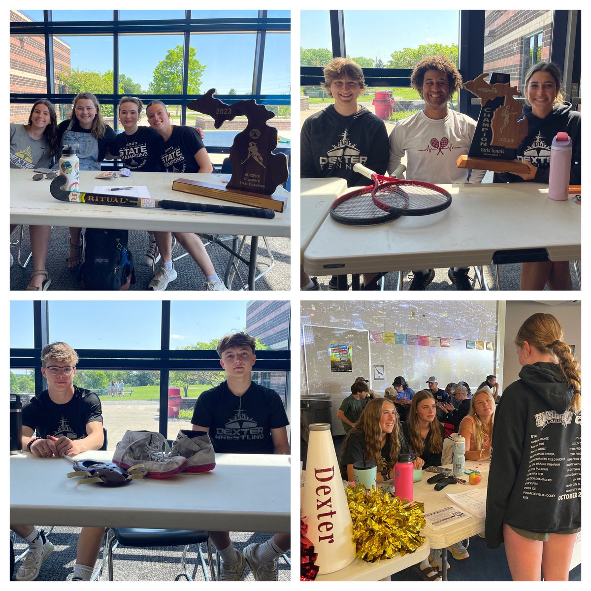 Mill Creek Sports Day! Our high school team reps are here today to chat with students who have interest in playing one (or more!) of our 29 sports at the high school next year! ⚽️🏀🏈⚾️🥎🏸🎾🏒🏑⛳️🥍🤼🏊🤽‍♀️🏇🏽