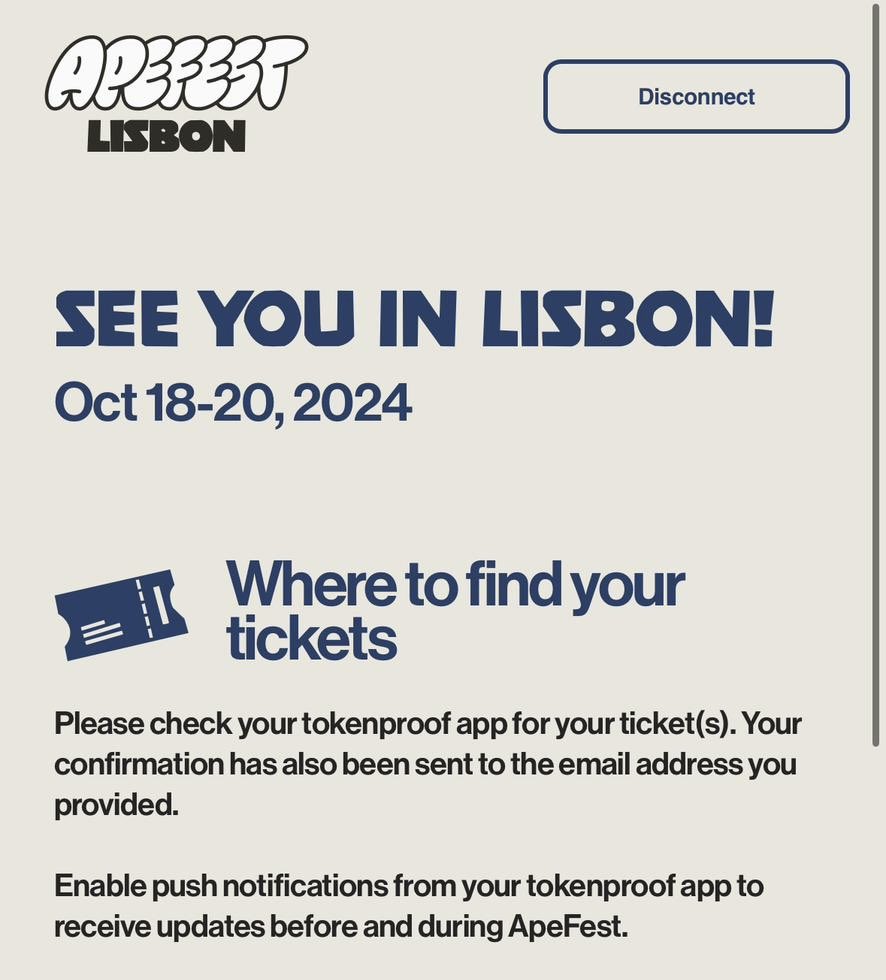 I guess I’ll see you in Lisbon 🇵🇹 $BAYC