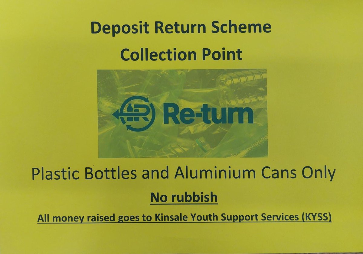 Since February students have worked on a rota basis to make sure as many bottles and aluminium cans are returned. They have collected on average about €10 to €15 euro of bottles and cans per week. All the money raised is being donated to Kinsale Youth Support Service. (KYSS)