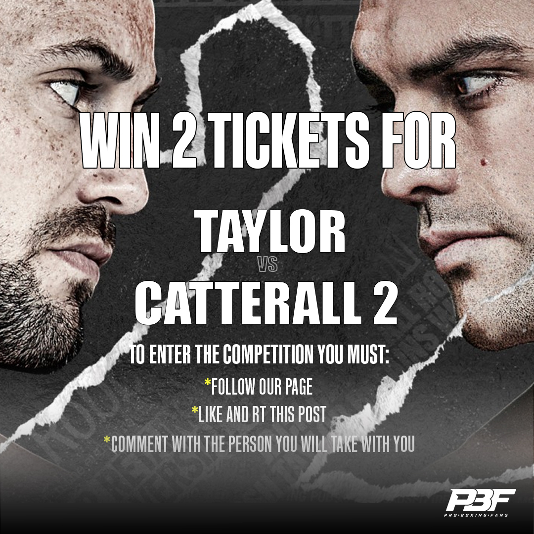 Pro Boxing Fans (@proboxingfans) on Twitter photo β° ππ’π π£ππ§ππ§ππ’π‘ π§ππ π βΌοΈ
ποΈ We have 2β£ tickets to giveaway to 1β£ lucky follower to see Saturday's π«ππ¦ππππ‘ between <a href="/JoshTaylorBoxer/">Josh Taylor</a> & <a href="/jack_catt93/">Jack Catterall</a> at the <a href="/fdarena/">first direct arena</a> in Leeds π
β³ Ends: Thursday 23rd May 2024 @ 7pm
#Boxing #TaylorCatterall2 #Competition β° ππ’π π£ππ§ππ§ππ’π‘ π§ππ π βΌοΈ
ποΈ We have 2β£ tickets to giveaway to 1β£ lucky follower to see Saturday's π«ππ¦ππππ‘ between <a href="/JoshTaylorBoxer/">Josh Taylor</a> & <a href="/jack_catt93/">Jack Catterall</a> at the <a href="/fdarena/">first direct arena</a> in Leeds π
β³ Ends: Thursday 23rd May 2024 @ 7pm
#Boxing #TaylorCatterall2 #Competition