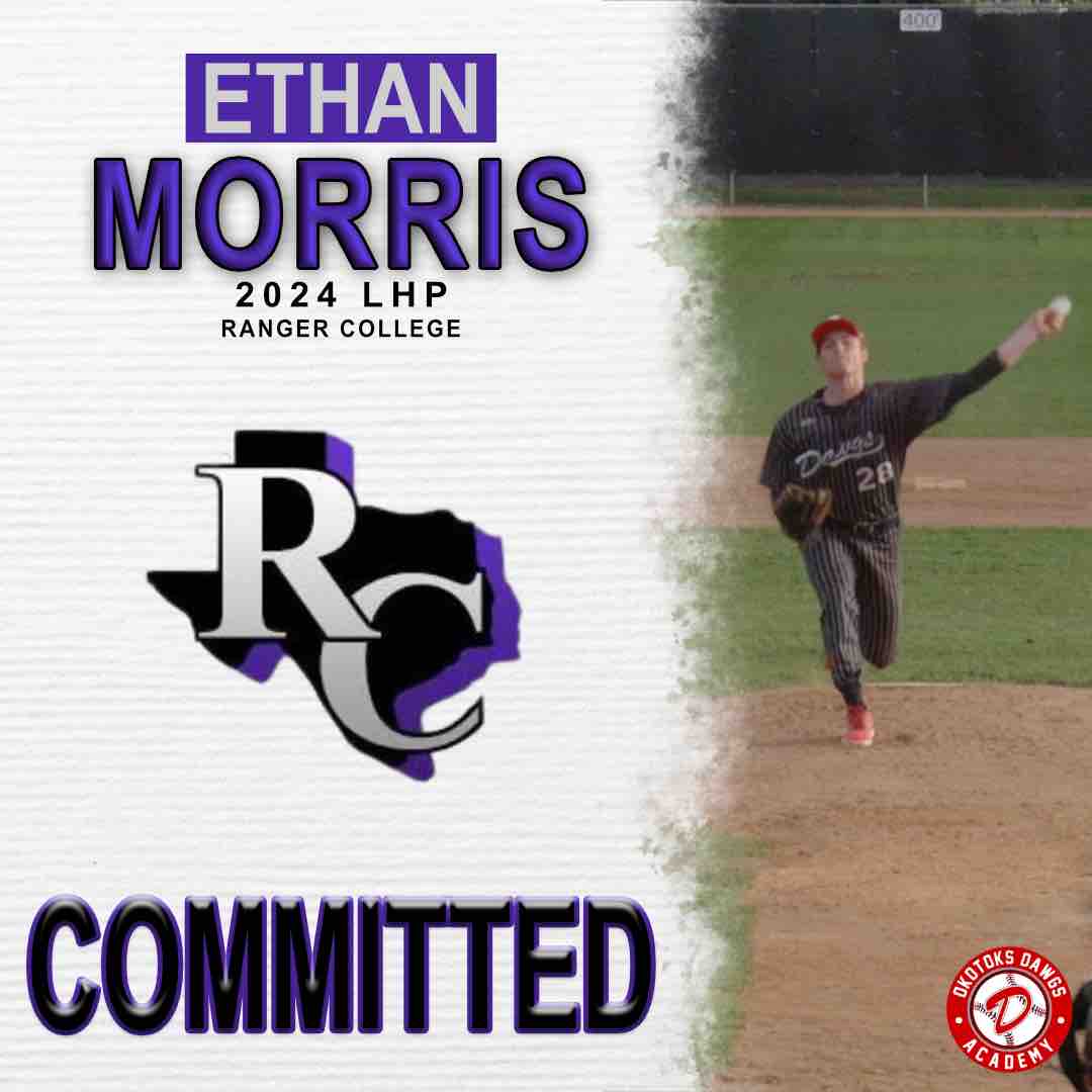 Congratulations to Dawgs Academy 2024 LHP Ethan Morris on his commitment to Ranger College in Texas.

#dawgs #baseball #njcaa #juco #jucobaseball #committed #texas #texasbaseball