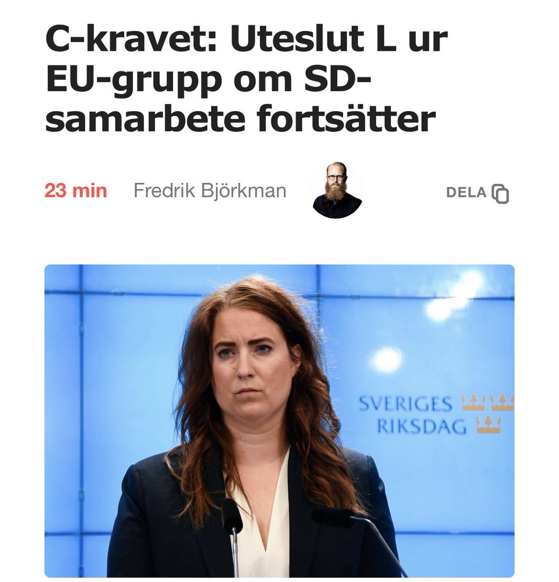 Fråga som behöver svar: Är Centerpartiet verkligen ett liberalt parti??? ⤵️