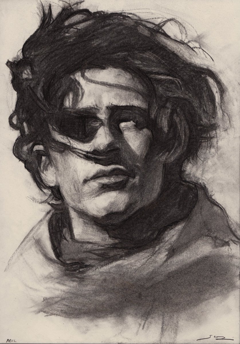 paul charcoal on paper, available