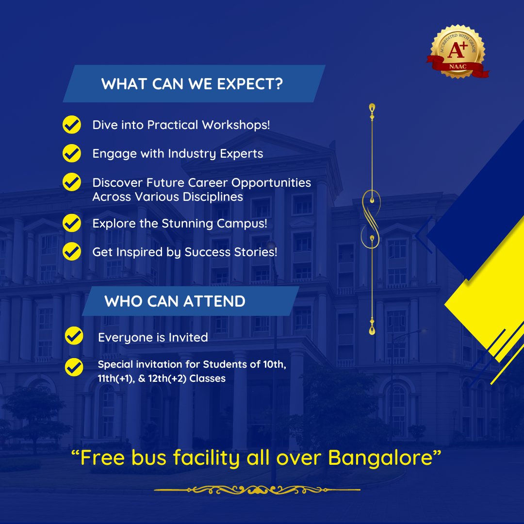 Rejoignez-nous à la journée portes ouvertes de Dayananda Sagar University le 31 mai 2024 ! Explorez notre campus et découvrez des opportunités de carrière. Scannez le QR code pour vous inscrire gratuitement. #DSUOpenHouse #CampusTour #ÉvénementGratuit