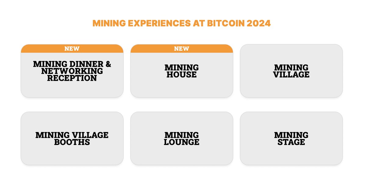 ATTENTION #BITCOIN MINING ENTHUSIASTS! If you thought past Bitcoin conferences were loaded on mining content, you’re going to be blown away be the 2024 edition 👀 LEARN MORE: b.tc/conference/202…