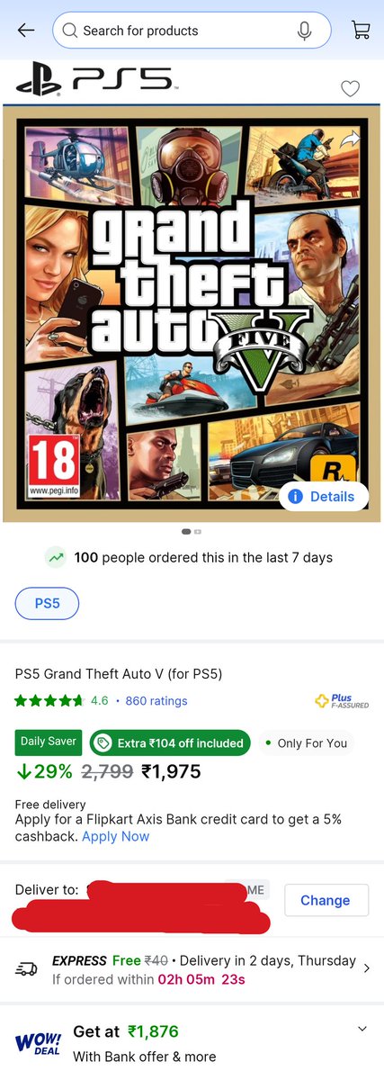 GTA V almost lowest price
Lowest Price in 6 months 🔥

fkrt.co/YmUYzg

#ICG #PS5India #ad #GTAV #GTA5