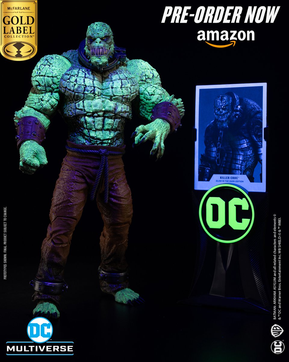 HeroesToys's tweet image. McFarlane Toys KIller Croc (Batman: Arkham Asylum) Glow in the Dark Edition Gold Label is available for pre-order NOW exclusively at Amazon! #Batman #KillerCroc #affiliate 

Amazon 🇺🇸US $49.99 amzn.to/4dHhISW