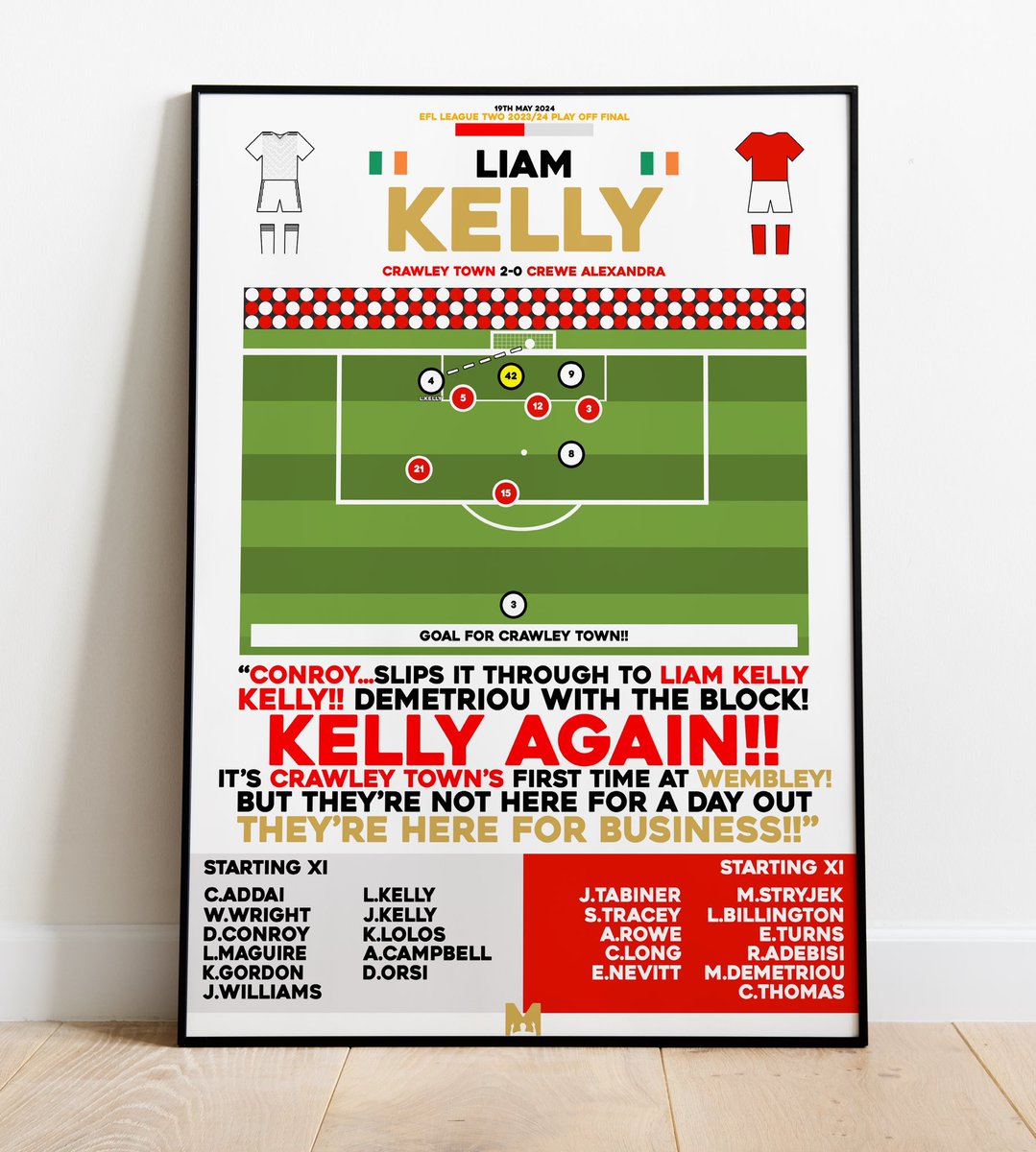 🔴FRAMED PRINT GIVEAWAY🔴 CRAWLEY TOWN ARE PROMOTED!🏆 We’ve teamed with @MezzalaDesigns to giveaway Framed Prints of our Famous Play-Off Final!🔴🏆 To enter: 🔄RT this Post 🤝Follow @CTSASimplyRedz & @MezzalaDesigns 🏷️Tag A Friend #TownTeamTogether #CrawleyTown