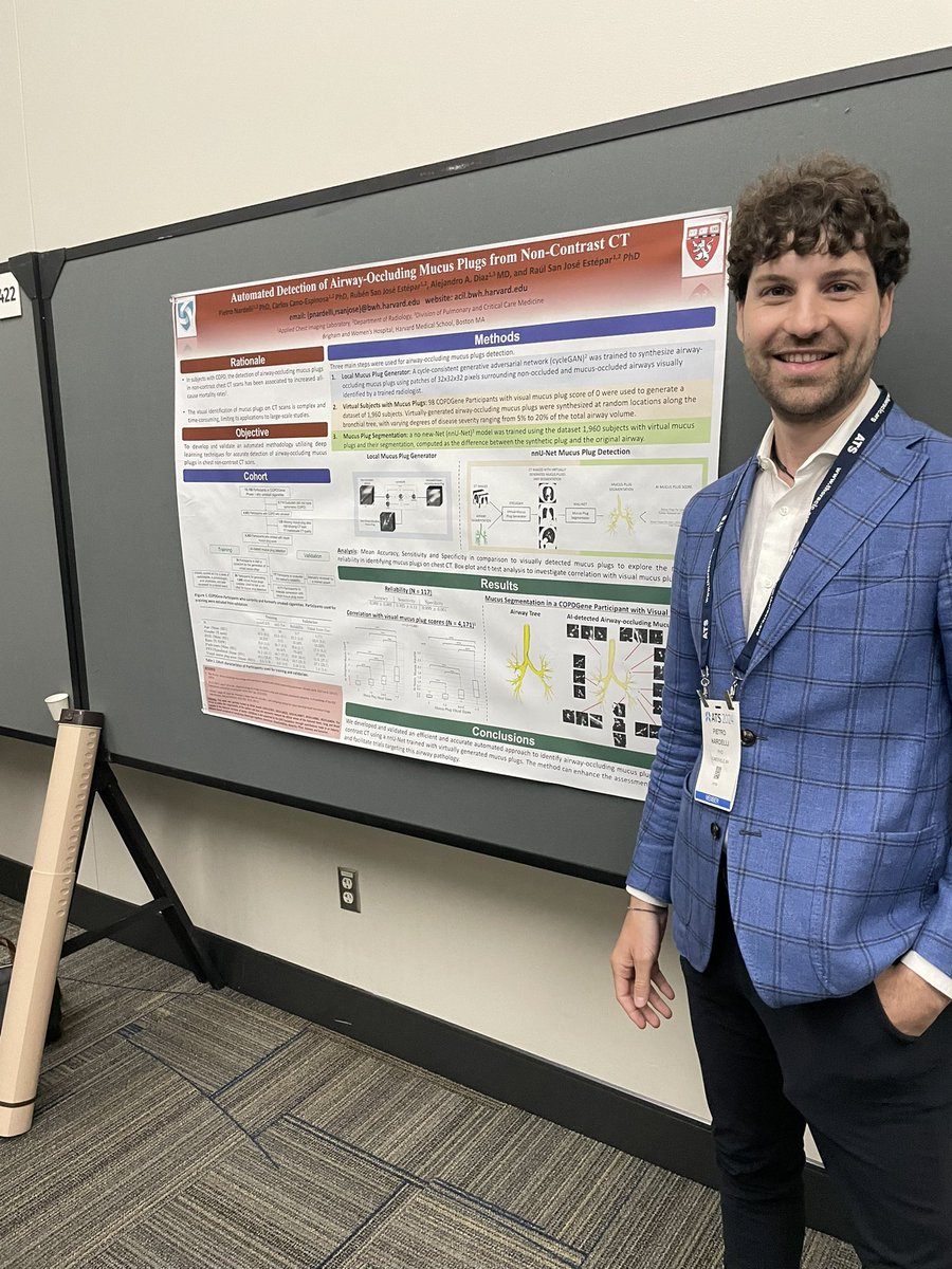 Great work on mucus plug detection on non-contrast CT scans #ATS2024 #ATS
