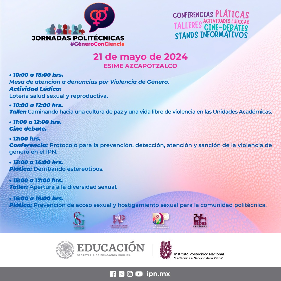 Seguimos la celebración de nuestro @IPN_MX a través de las #JornadasPolitécnicas que hoy visitan la #ESIME #Azcapotzalco donde compartiremos de manera lúdica y creativa información valiosa y diversa a la #ComunidadPolitécnica para que sea constructora de paz en todos los espacios
