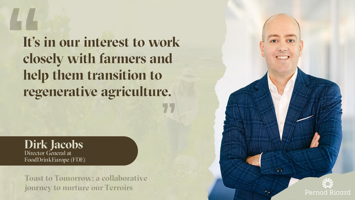 Pernod Ricard EU Dialogue (@pernod_ricardeu) on Twitter photo 🔽 <a href="/DirkJacobsEU/">Dirk Jacobs</a> of <a href="/FoodDrinkEU/">FoodDrinkEurope</a> makes a key contribution on the industry view at our #Toast2Tomorrow event.
Agri-food systems up and down the supply chain are all going through transitions, and we've got to work together. 🤝
#RegenerativeAgriculture 🔽 <a href="/DirkJacobsEU/">Dirk Jacobs</a> of <a href="/FoodDrinkEU/">FoodDrinkEurope</a> makes a key contribution on the industry view at our #Toast2Tomorrow event.
Agri-food systems up and down the supply chain are all going through transitions, and we've got to work together. 🤝
#RegenerativeAgriculture