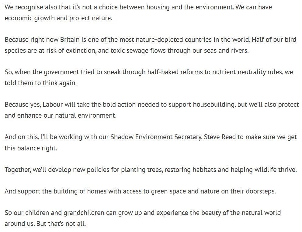 Thanks @AngelaRayner for recognising that good planning must minimise harm to wildlife *and* drive habitat restoration. We'd support reforms to boost nature-friendly, low-carbon development alongside: 🌳long-term investment in nature 🌊stronger protected sites 🗺️access to nature