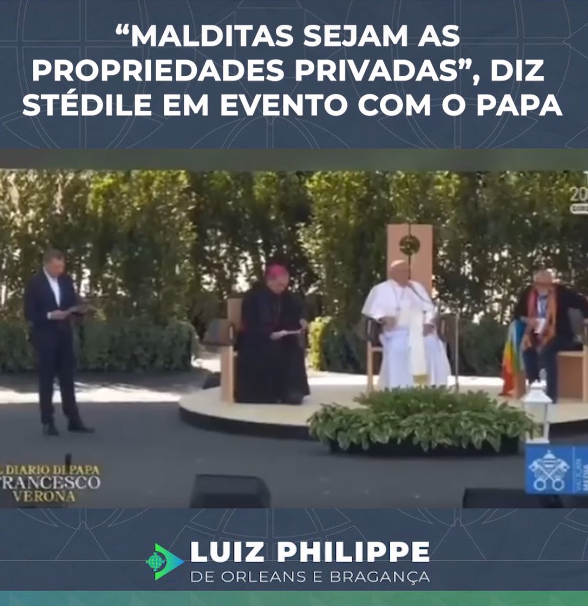 O Papa já saiu do Palácio no Vaticano e foi morar em assentamento do MST? O Stedile já sabemos.