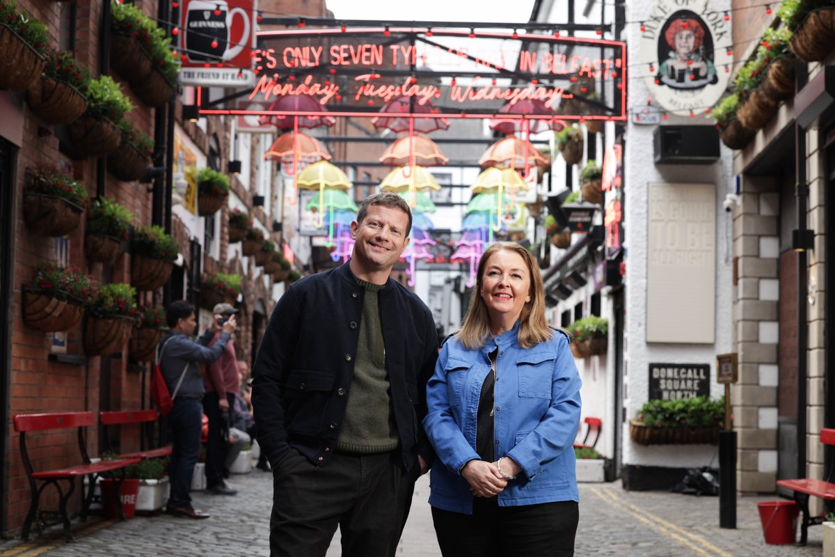 We were thrilled to have Dermot O'Leary in Belfast today, as he continues filming on the island of Ireland for a new ITV series called 'Dermot’s Taste of Ireland'. The series will be seen by millions of people across GB when it airs on ITV1 and ITVX later this year.