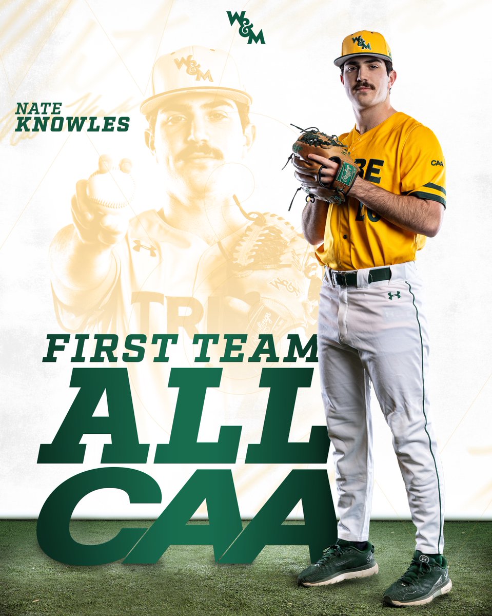 Congrats to Nate Knowles on being named the CAA Pitcher of the Year & First Team All-CAA🥳 @nathan_knowlesy | #GoTribe