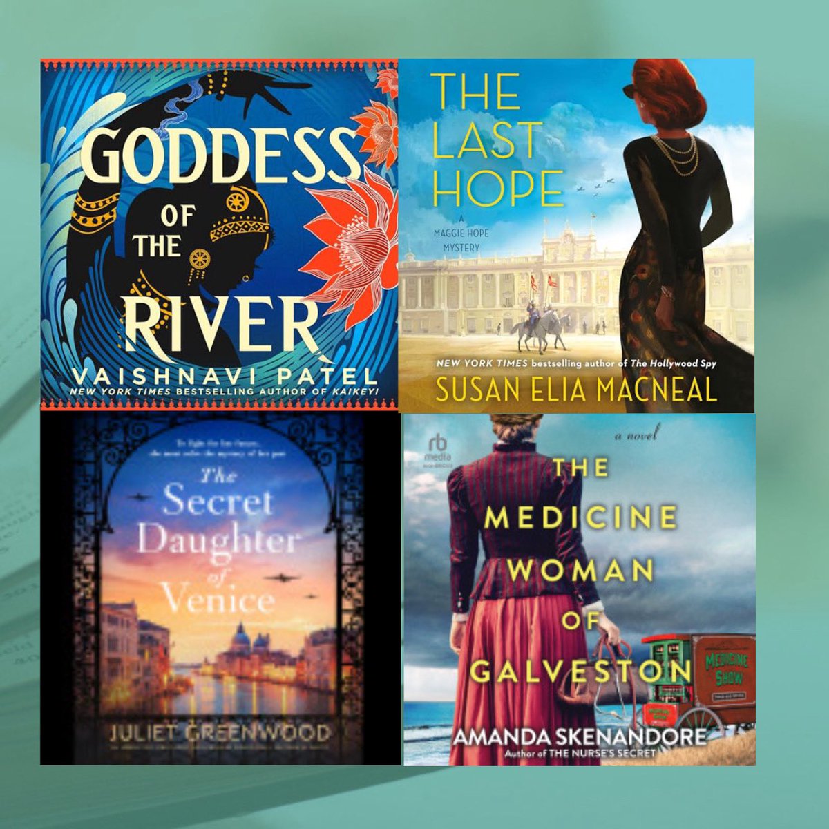 hfchitchat's tweet photo. New historical fiction for all of us❣️💫 #happypublicationday for:
#goddessoftheriver
#thelasthope
#thesecretdaughter
#themedicinewomanofgalveston
Congrats! 🎉
#HFChitChat #HFChitChatreads #HistFic https://t.co/rbqvQxpaM5
