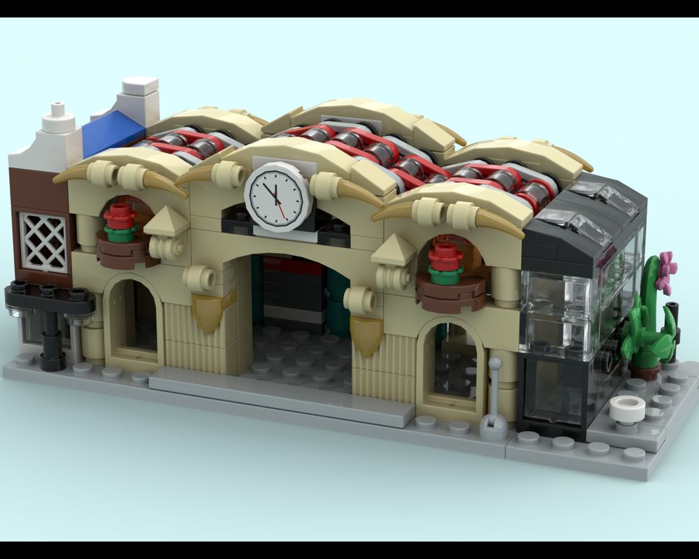 Brick Cross Train Station Mini Build by zsobricks #LEGO reb.li/m/184343