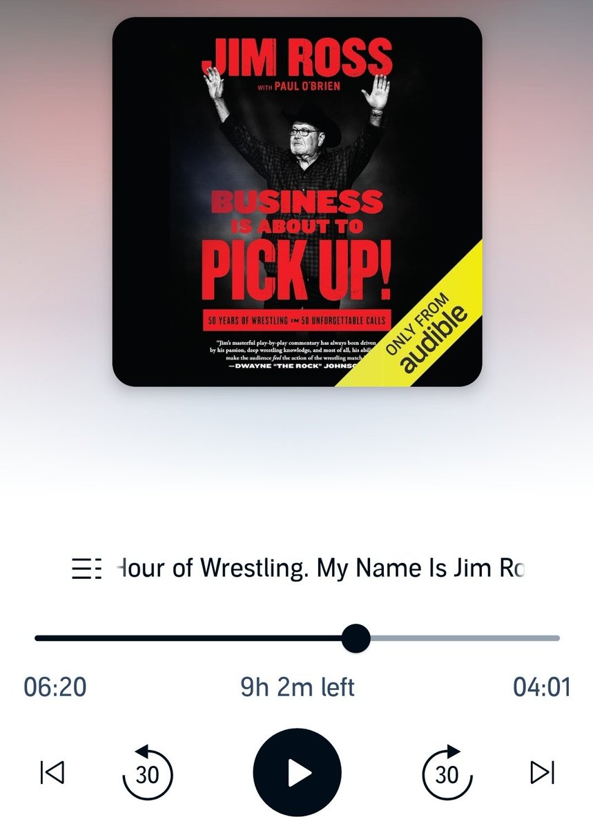 The @audible_com version of @JRsBBQ's 'Business Is About To Pick Up' is out today and I'm diving in! PS. The definition of 'sustenance' to Leroy McGuirk happens to be 'Whiskey and Cigars.' 🤣 Great book so far Jim! #PaulOBrien #JimRoss