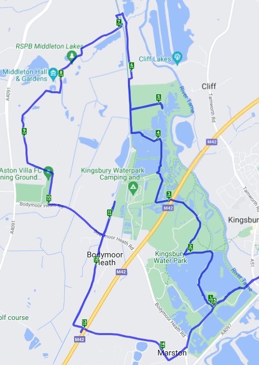 Few hours locally on the bike this pm. Highlights:
KWP - BHW- 3x Common Tern, Common Sand
Canal Pool - 16x Common Tern
Cliff Pool - Common Sand, 6x Swift, Reed Warbler, 2x Cettis'
RSPB - Cuckoo (by farm)
Bodymoor Heath - Yellowhammer
<a href="/MercianBirding/">Mercian Birding</a> @WestMidsBirding