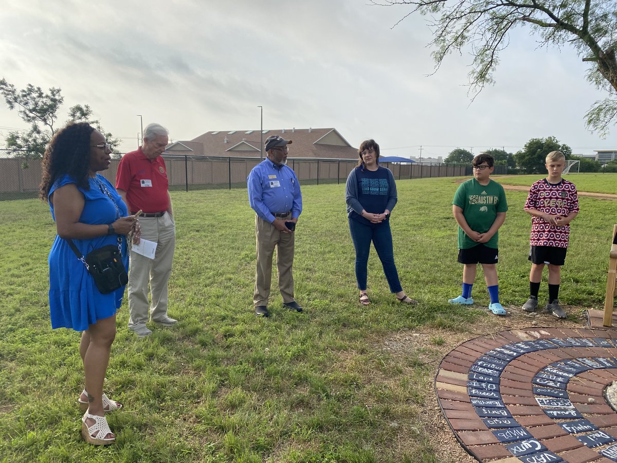Students at @CarverColts gathered this morning for their peace pole dedication ceremony. Carver is the sixth school to join the project, in partnership with the Georgetown Rotary Club. ☮️ Read more + see past dedications on our website: bit.ly/4aqH1pr