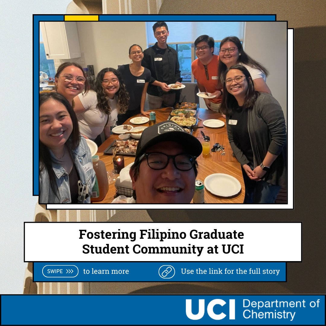 UCIChemistry's tweet photo. Professors @MaxxSolidChem and @herdelineardona are working to foster Filipino graduate student community at UCI.  Read more here: https://t.co/gVmnkC4Kkq #AAPIHeritageMonth https://t.co/zvHf3YRXoH