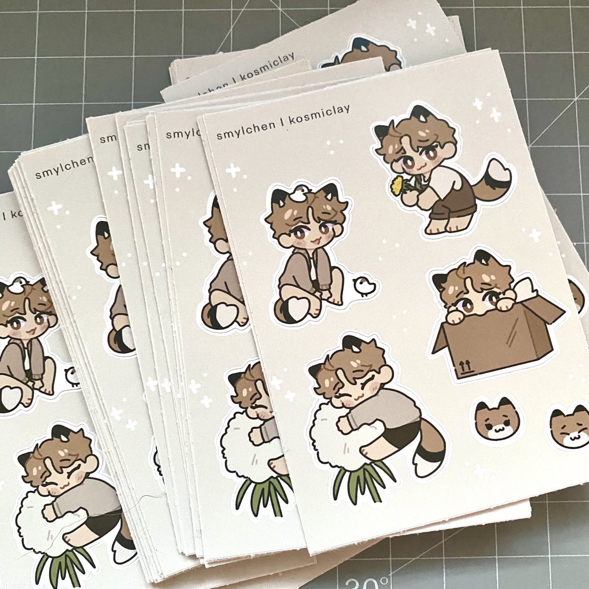 kosmiclay's tweet image. got a TON of foxdae sticker sheets left if anyone wants some