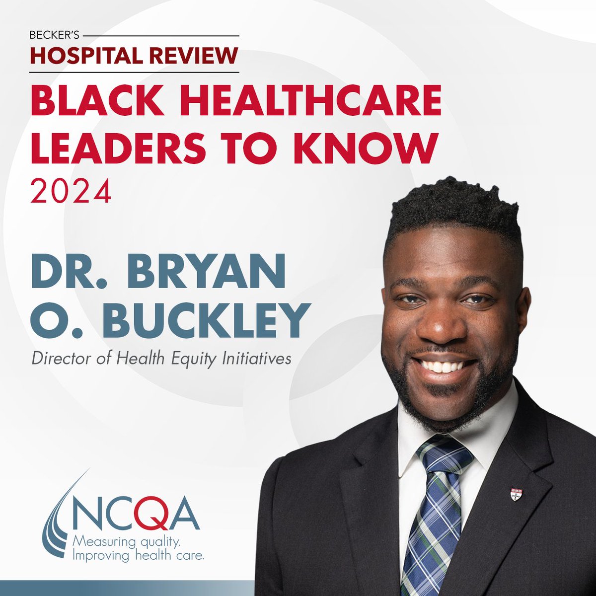 NCQA (@ncqa) on Twitter photo NCQA would like to recognize <a href="/bryanobuckley/">Bryan O. Buckley, DrPH, MPH, MBA</a> for being named as one of <a href="/BeckersHR/">Becker's Hospital Review</a>'s Black Healthcare Leaders to Know! Thank you, Dr. Buckley, for all that you do to help improve overall health for underrepresented communities.
Read the full list here: bit.ly/3WNpvse NCQA would like to recognize <a href="/bryanobuckley/">Bryan O. Buckley, DrPH, MPH, MBA</a> for being named as one of <a href="/BeckersHR/">Becker's Hospital Review</a>'s Black Healthcare Leaders to Know! Thank you, Dr. Buckley, for all that you do to help improve overall health for underrepresented communities.
Read the full list here: bit.ly/3WNpvse