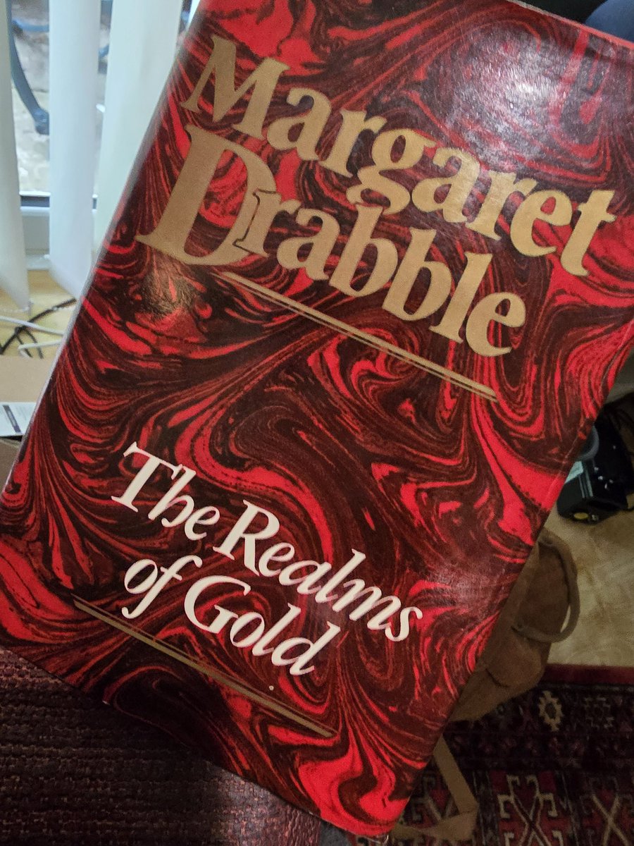 Now reading my sixth Margaret Drabble novel of the year. The Realms Of Gold, which accompanied me on a tedious afternoon to the hospital. 📚