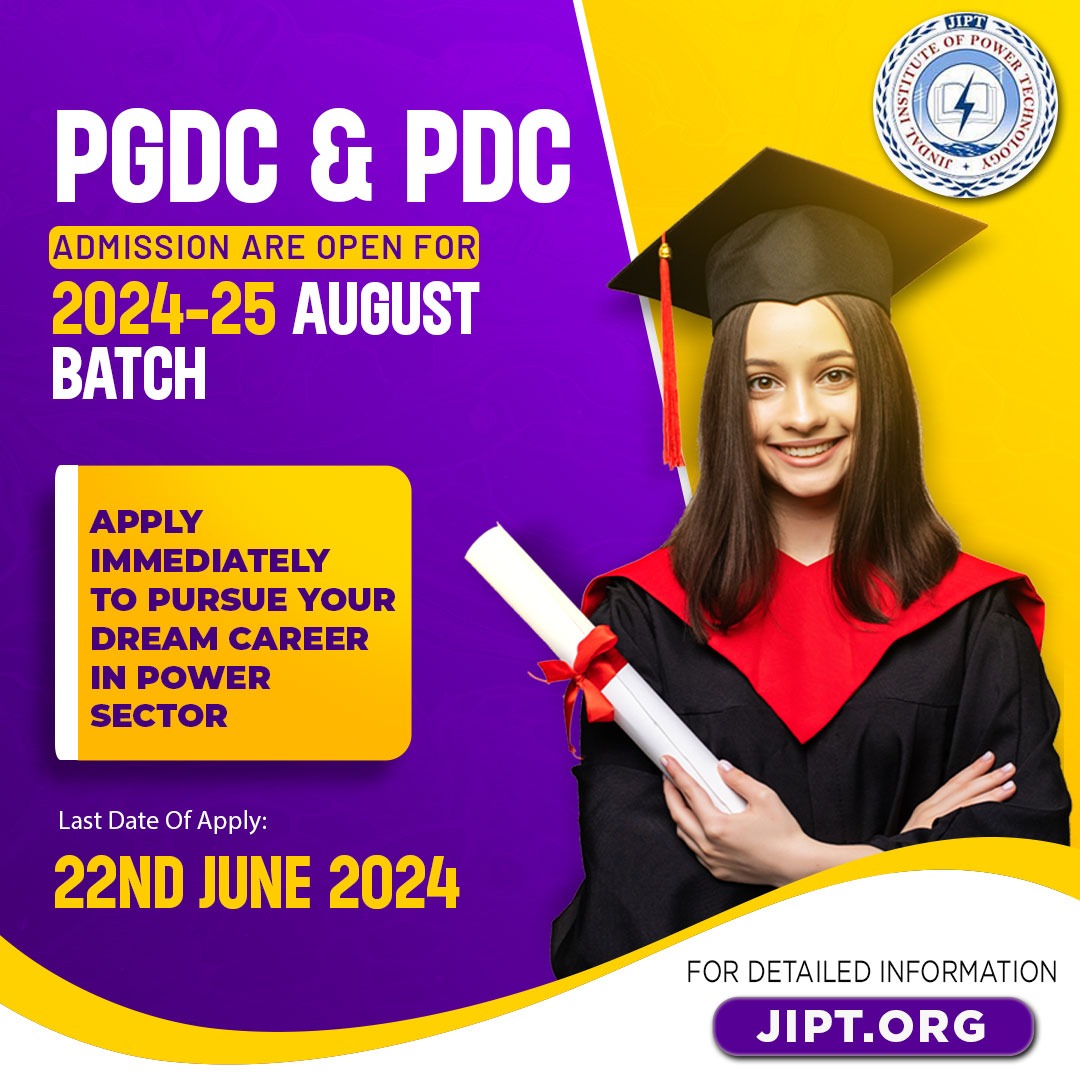 opjipt's tweet photo. Pursue your dream career in the power sector with JIPT's PGDC &amp; PDC courses!

100% Placement Record for the last two batches!
Apply Now!  https://t.co/h3ZDr9YPi4

.........
#jipt #powertechnology #discount #engineering #futureleader #JIPT #powertechnologysolutions #PGDC #PDC https://t.co/oJ6mEn07SP