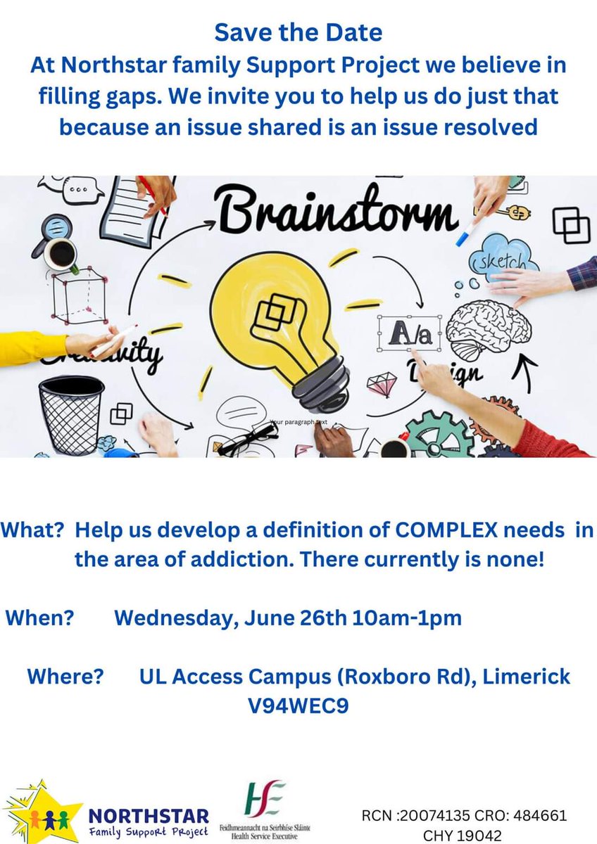 This event is open to anyone with a professional or personal interest in the area of addiction. Registration is required in advance of the event. Email joe@northstarproject.ie if interested. @HSE_SI @DrugsRefIreland @NorthsideFRC