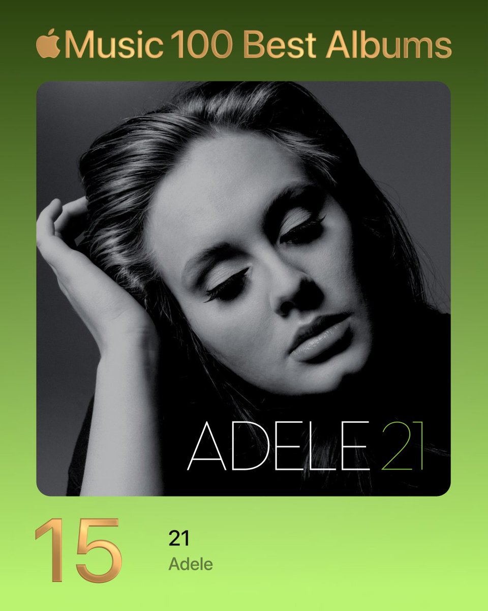 15. 21 - Adele

#100BestAlbums