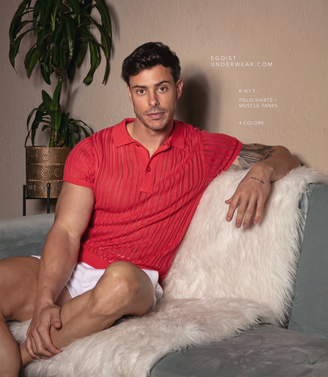 EGOISTunderwear's tweet photo. CODE 22 π https://t.co/itNqZCVyzy (Feat. Knit polo shirts. 4 colors)
#worldpride #gaypride #poloshirt #muscletank #muscletanks #muscleshirts #menswear #crochettops #crochettops #muscletop #resortwear #gaycruise #chicagogay #poloshirt #dapper #mensstyle #mensfashion #chicagoman https://t.co/4HYBjnx0AW