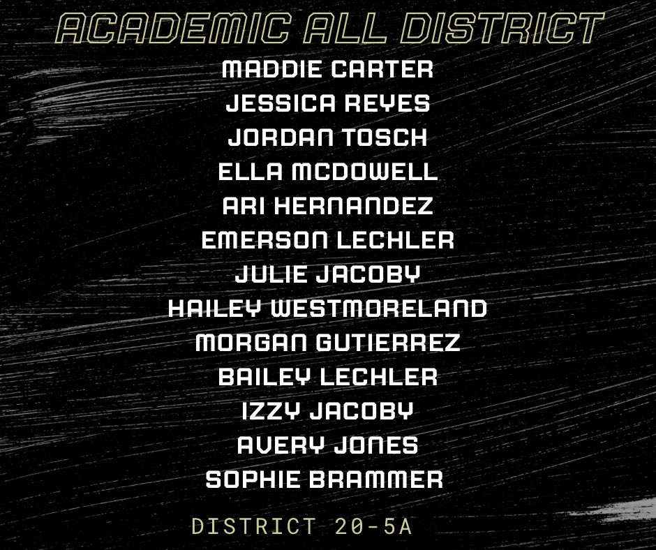Starting off district honors with our smarties! Congrats to our entire team on making the Academic All District Team for 2024! #PTN