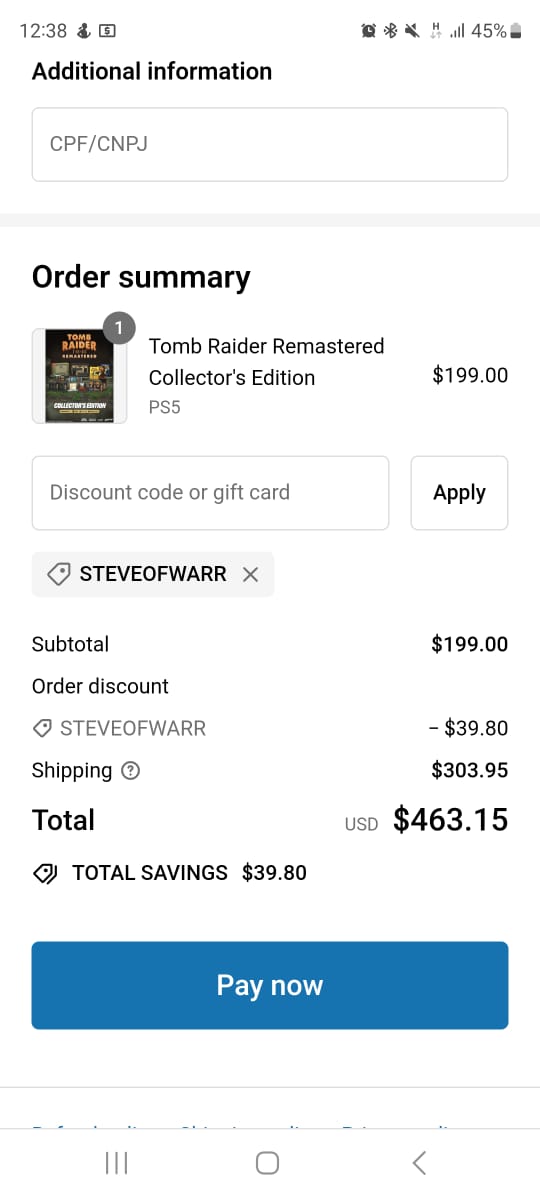 tumbaclassica's tweet photo. Foi anunciada hoje a edição física de luxo de Tomb Raider Remastered. Ok, 199 dólares o produto e TREZENTOS FUCKING DÓLARES O FRETE PARA O BRASIL na loja oficial de TR... https://t.co/ItNU5iI1VJ