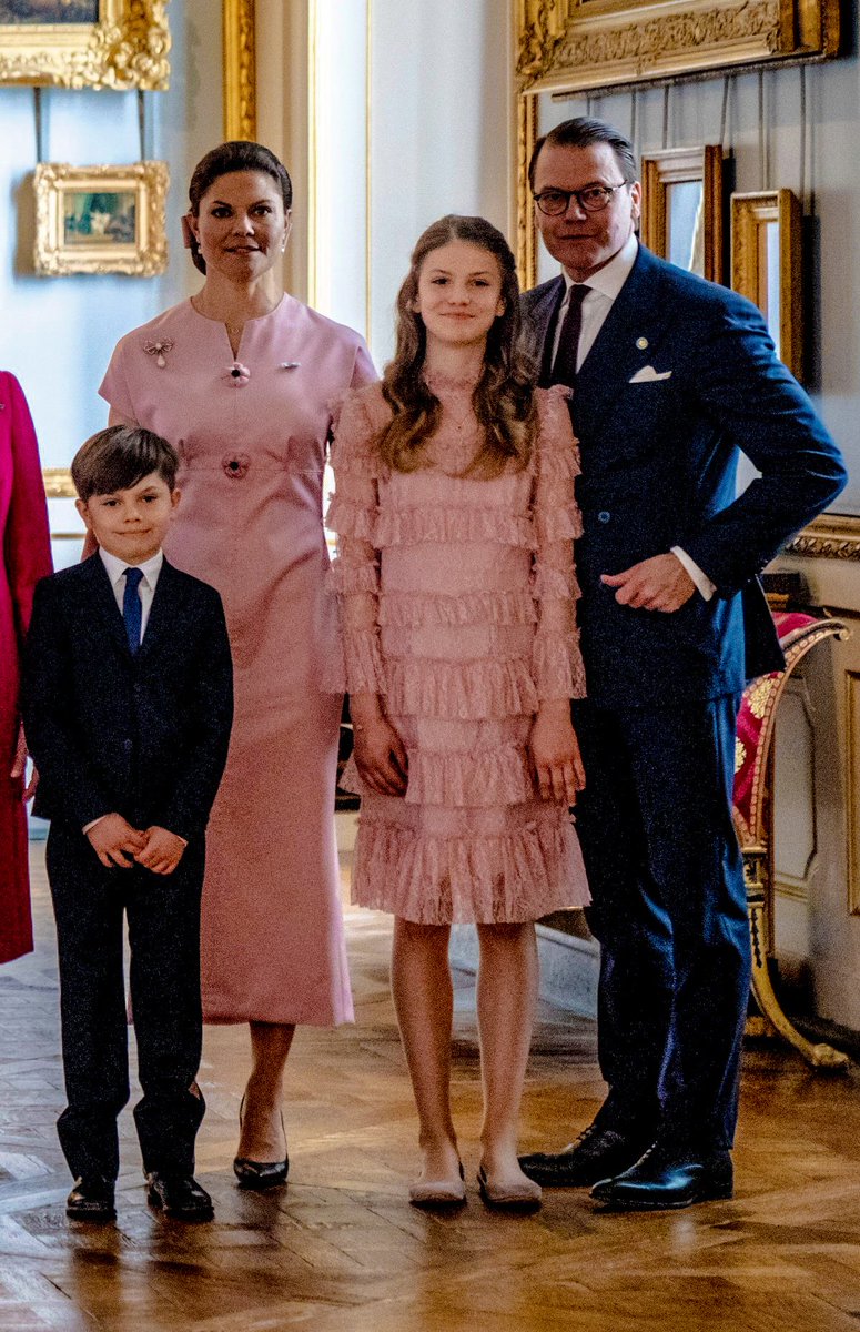 #QueenSilvia. #CrownPrincessVictoria #PrinceDaniel #PrincessEstelle #PrinceOscar of Sweden attend the Danish State Visit of King Frederik X and Queen Mary of Denmark, at The Royal Palace in Stockholm, Sweden 🇸🇪🇩🇰 -May 6th 2024.