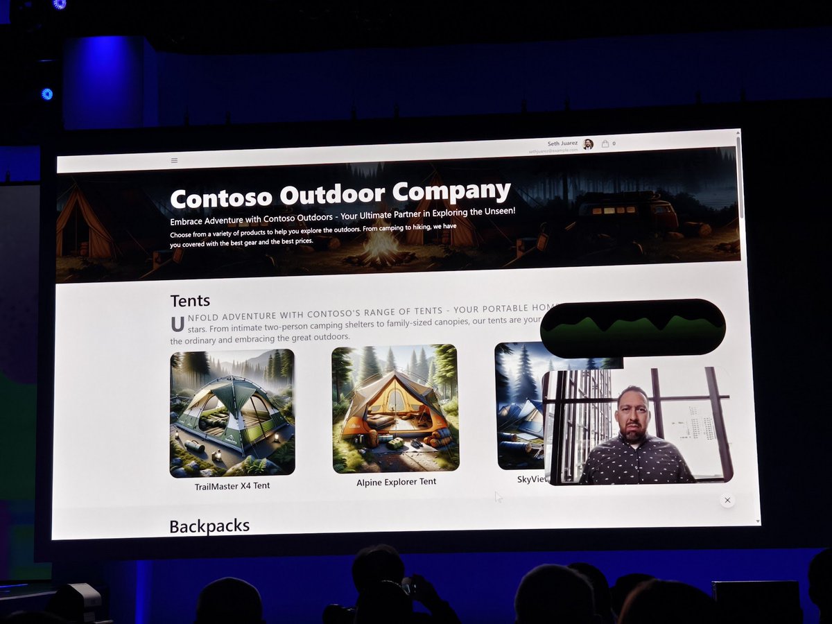 GPT 4o now available in Azure, and the demos (which we saw yesterday, but just press/analysts) are wildly impressive. Multi-modal. Multi-language. Interruptable. Natural, emotive-sounding voice. Walking you through how to play Minecraft or pack for a camping trip. #MSBUILD