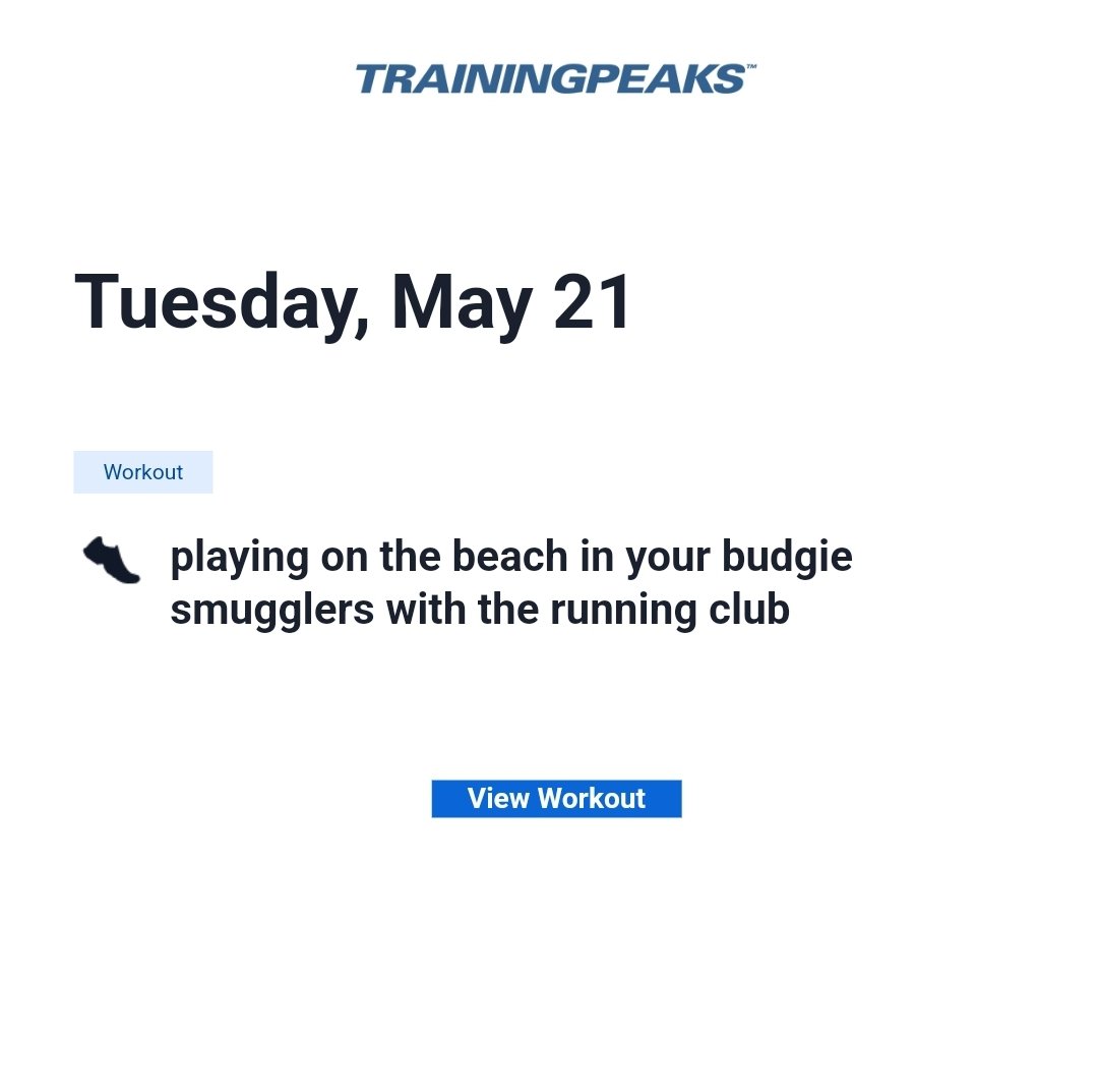 Following @SteAssent's advice and arranged to meet the clubmates on the beach to play in our budgie smugglers... not sure how it's meant to help my running, but 🤷‍♂️