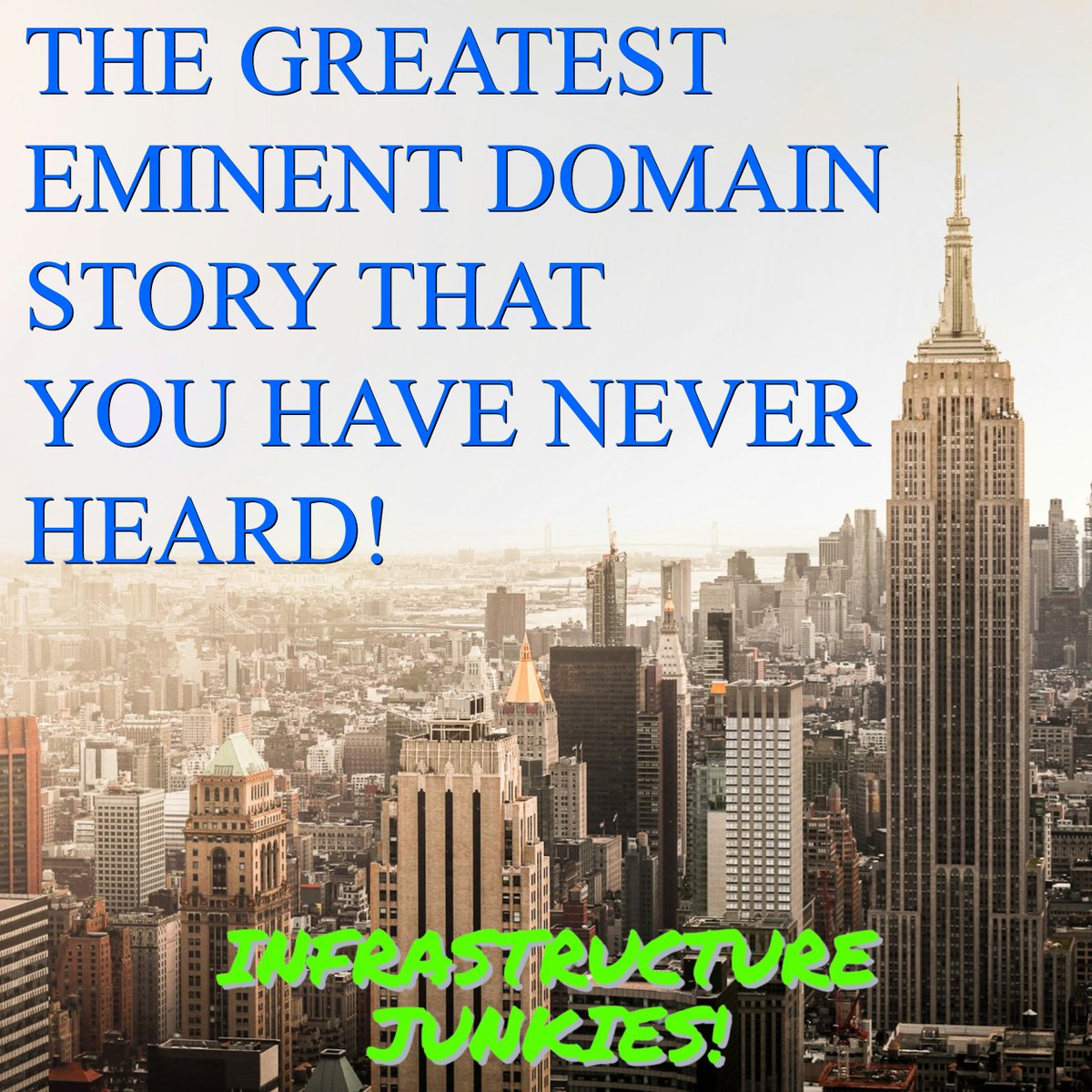 NEW EPISODE, #InfrastructureJunkies! Houston attorney Bobby Debelak joins us to tell the story of Robert Moses, who utilized eminent domain to accomplish some of the most amazing infrastructure projects in New York. Listen here! podcasts.apple.com/us/podcast/the…