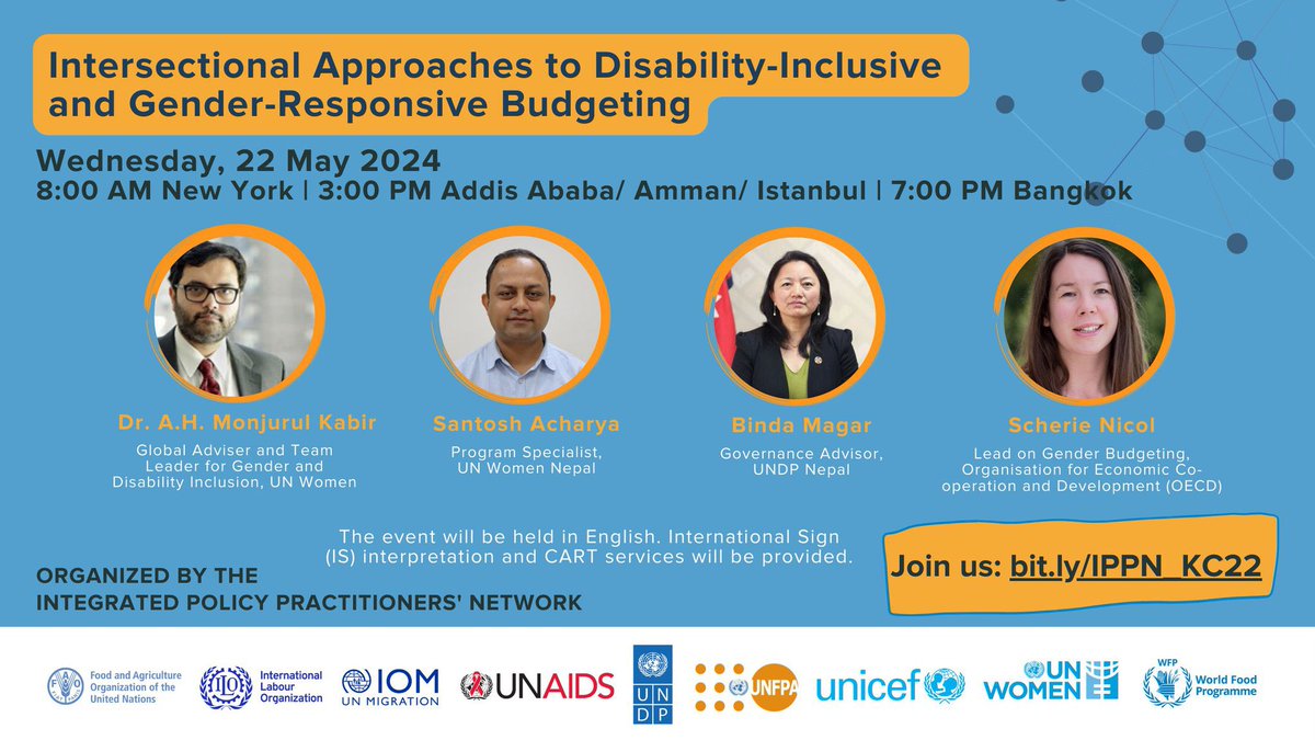 Are you joining us? Don't forget to register for the next IPPN 'Knowledge 'Cafe!💡 Deep dive into policy & knowledge guidance on disability inclusive development efforts, globally UN Women , in #Nepal and beyond also learning from gender-responsive budgeting & inclusive local
