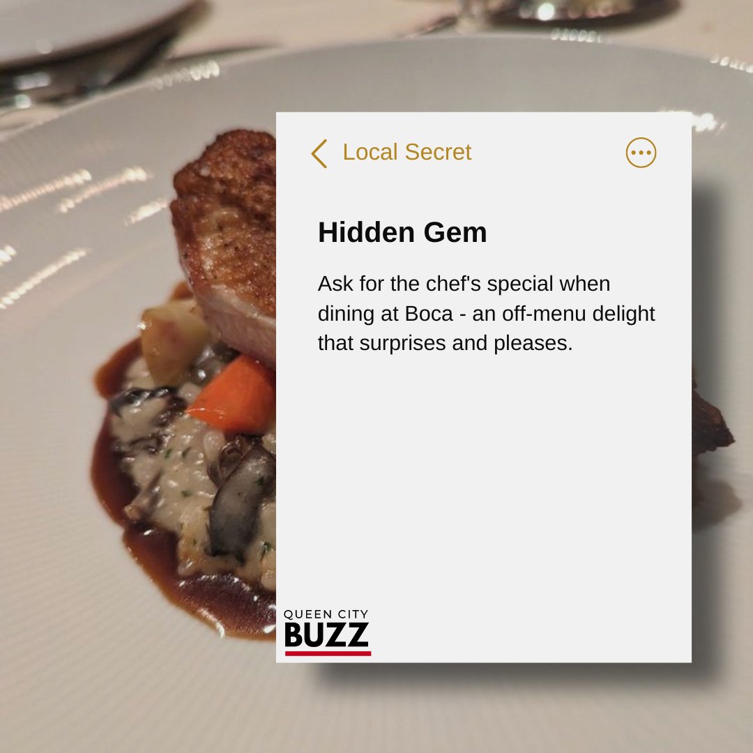 QueenCityBuzzHQ's tweet image. Unlock Boca&apos;s hidden gem with this dining tip. #LocalSecrets #ChefSpecial