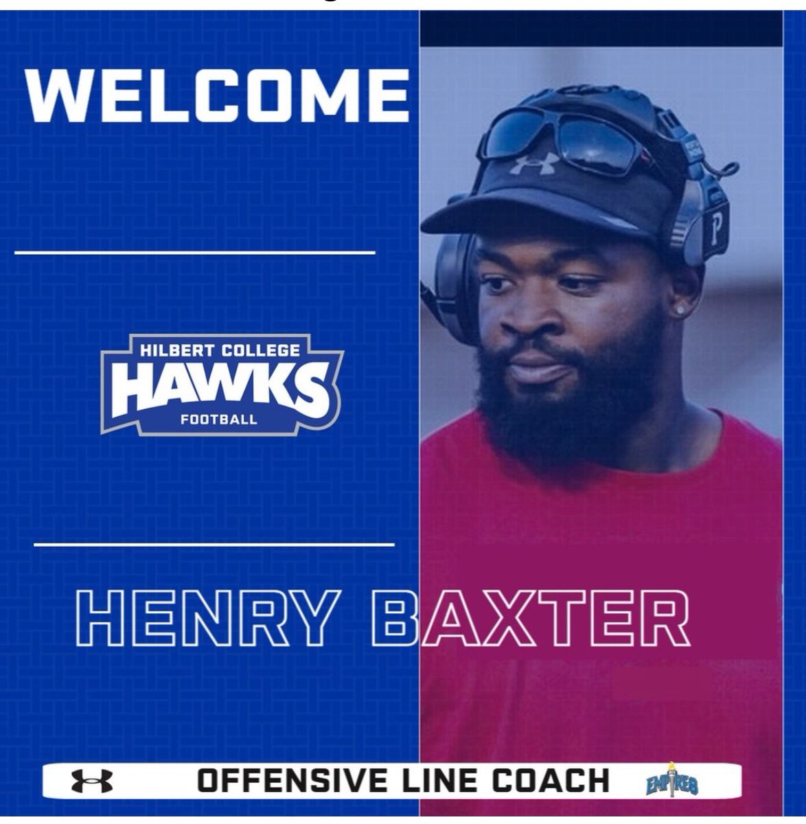 HilbertAthletic's tweet image. 🚨🚨 Ted Egger introduced Henry Baxter as @HilbertHawksFB  new OL coach today! 

He spent a season at Friends University helping to guide the 9-2 Falcons to 4,611 rushing yards, the third-most rushing yards in NAIA history. 

hilberthawks.com/news/2024/5/21…