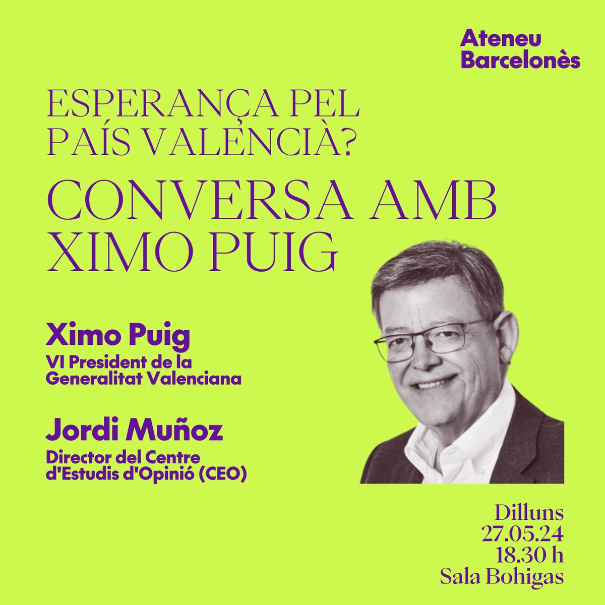 🗣️Dilluns vinent ens visitarà @ximopuig per parlar sobre la dreta i l'extrema dreta al País Valencià. 🧐 Una deriva política que es reprodueix a la resta de Països Catalans i a tot Europa. 👉 En conversa amb el director del CEO, @jordimunozm